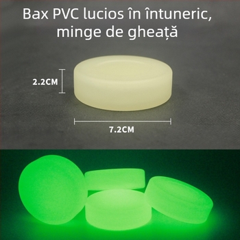 Rong Hui puck de hochei din PVC, luminescent în întuneric, imprimare logo, personalizare disponibilă