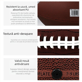 minge de fotbal american pentru antrenament – material PVC/PU/super fibre, cusută la mașină, marcă Dragon across the river, categorie Fotbal, fără personalizare