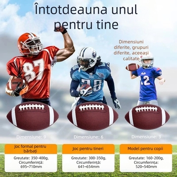 minge de fotbal american pentru antrenament – material PVC/PU/super fibre, cusută la mașină, marcă Dragon across the river, categorie Fotbal, fără personalizare