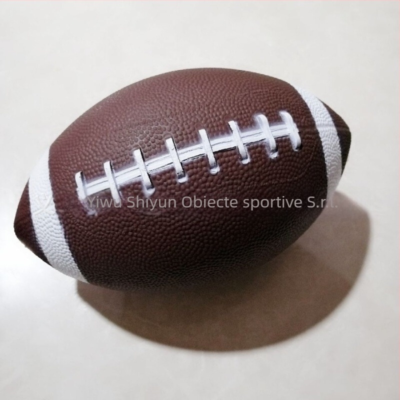 Minge rugby PVC pentru copii – jucărie antiderapantă pentru interior/exterior, cusătură adezivă, brand TTCJC, logo imprimat OK