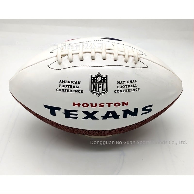 Fotbal american de antrenament, cusătură cu mașină, PU material; personalizare disponibilă; logo imprimat; potrivit pentru alergare, fitness și alte sporturi cu mingi.