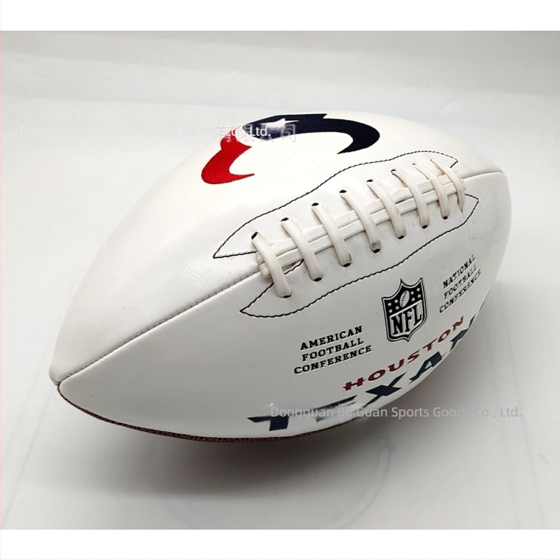 Fotbal american de antrenament, cusătură cu mașină, PU material; personalizare disponibilă; logo imprimat; potrivit pentru alergare, fitness și alte sporturi cu mingi.