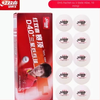 Minge de antrenament pentru tenis de masă, Red Double Happiness, PVC, fără logo, set 10 buc.