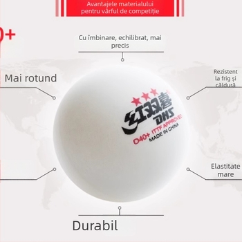 Minge de antrenament pentru tenis de masă, Red Double Happiness, PVC, fără logo, set 10 buc.