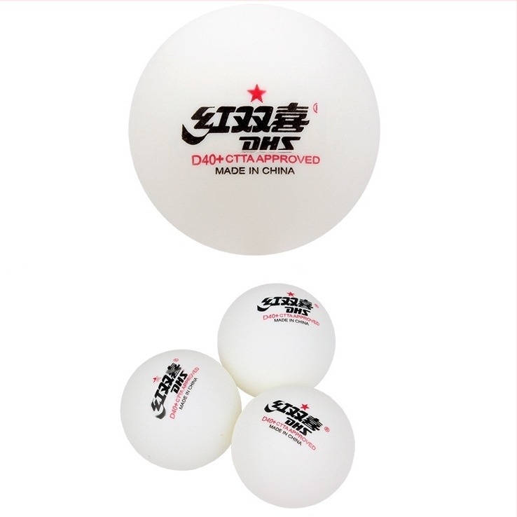 Minge de antrenament pentru tenis de masă, Red Double Happiness, PVC, fără logo, set 10 buc.