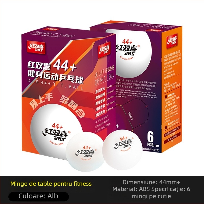 Minge ping-pong DHS, ABS, cusută, pentru exterior și antrenament