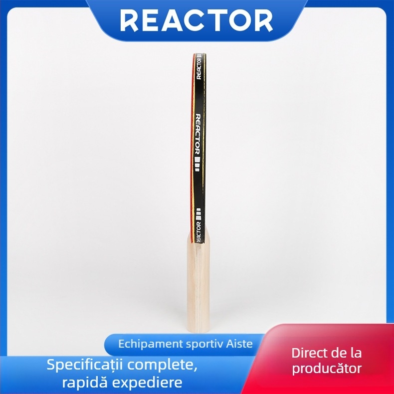 Astor K201 rachetă de tenis de masă pentru începători, placă de bază din plop cu 5 straturi, gumă reverse glue, lovitură orizontală, pachet unic