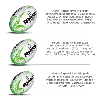 Minge de rugby pentru antrenament, pentru copii și adulți — Material Silk Flower, Cusut mecanic