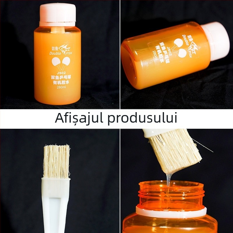 Pisces lipici pentru tenis de masă – adeziv organic, 280 ml, model JS02, pentru paletele de ping-pong