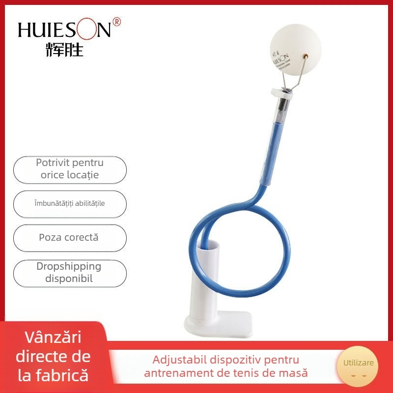 Dispozitiv de antrenament pentru servirea mingilor de tenis de masă, versiune cu tijă actualizată, corp PVC