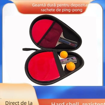 Carcasă rigidă de protecție pentru racheta de ping-pong, cu logo personalizat, portabilă, lux
