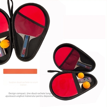 Carcasă rigidă de protecție pentru racheta de ping-pong, cu logo personalizat, portabilă, lux