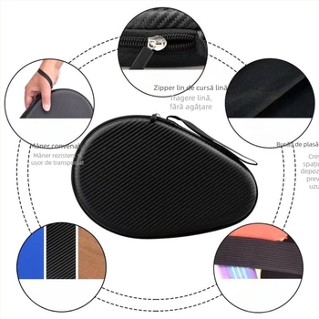 Carcasă rigidă de protecție pentru racheta de ping-pong, cu logo personalizat, portabilă, lux