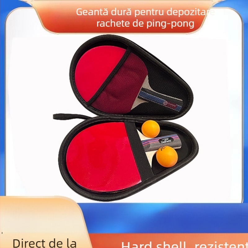 Carcasă rigidă de protecție pentru racheta de ping-pong, cu logo personalizat, portabilă, lux