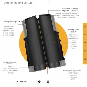 Rui Yuan Net portabil pentru tenis de masă, telescopic, cu țesătură, auto-susținut, pentru interior/exterior