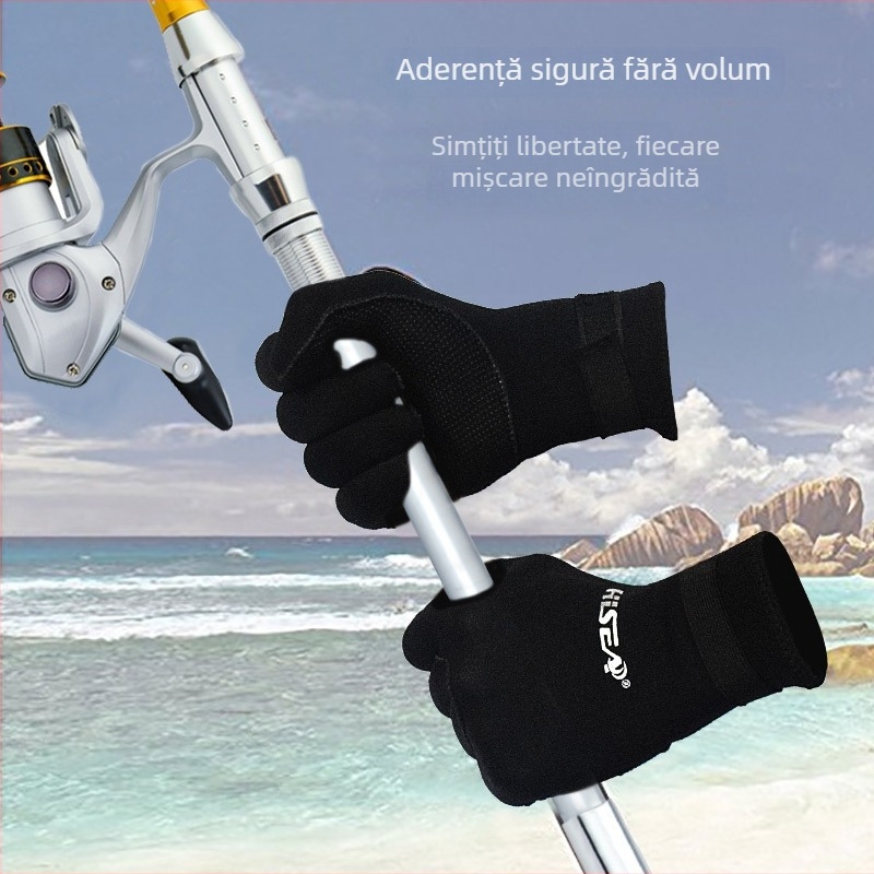 Mănuși de scufundare — antiderapante, rezistente la frig, calde, potrivite pentru snorkeling; Brand: HISEA; Categoria: Mănuși; Material: Altul
