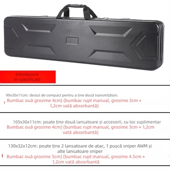 Xinhai Wolf ABS husă pentru arc recurve – design tactic, cu spumă tip egg-crate, impermeabilă