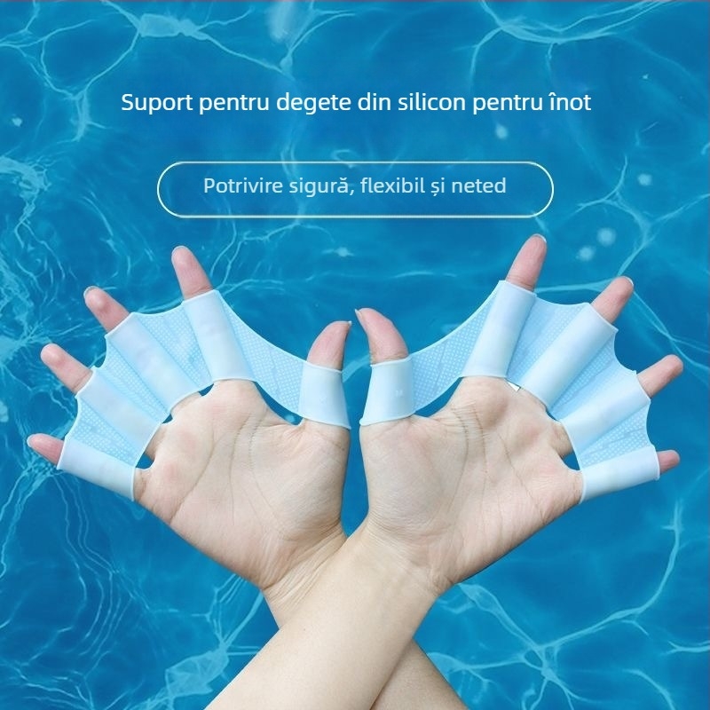 Palete de mână din silicon în formă de broscuță pentru înot, personalizabile – pentru adulți și tineri