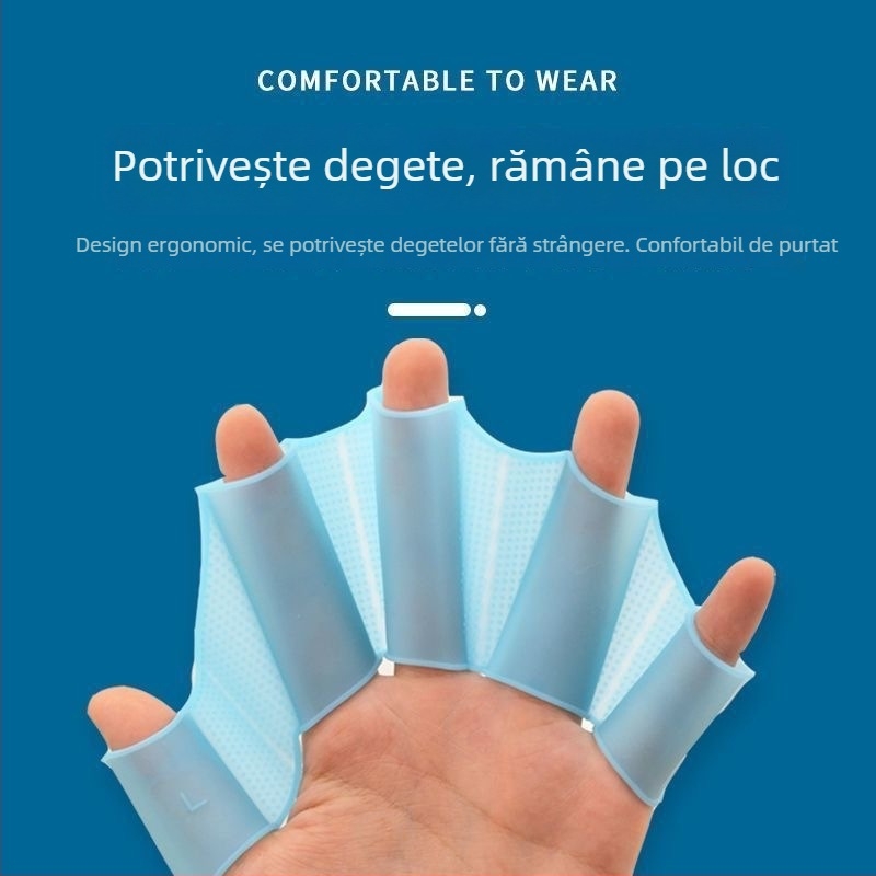 Palete de mână din silicon în formă de broscuță pentru înot, personalizabile – pentru adulți și tineri
