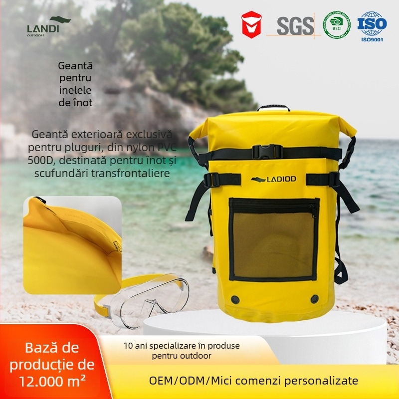 Geantă impermeabilă pentru sporturi acvatice | Exterior PVC, căptușeală PU, impermeabilă și extensibilă, unisex