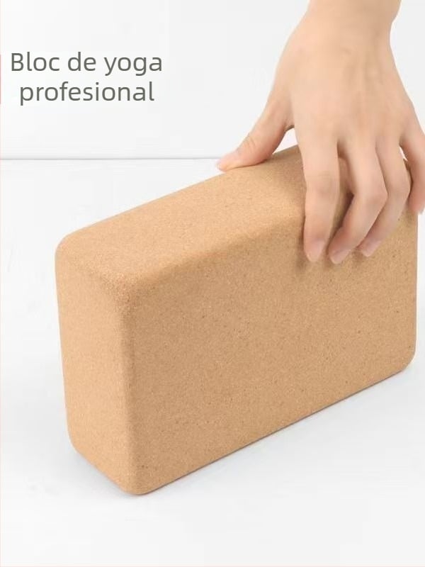 Bloc de yoga din plută naturală, densitate înaltă, 750 g, pentru dans și antrenament de fitness, personalizabil cu logo