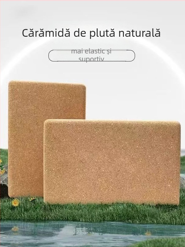 Bloc de yoga din plută naturală, densitate înaltă, 750 g, pentru dans și antrenament de fitness, personalizabil cu logo