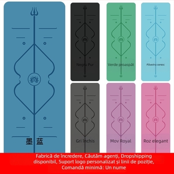Saltea de yoga PU, absorbantă de transpirație, antiderapantă (grosime 5mm; greutate 3500g; personalizabilă; etichetă privată)