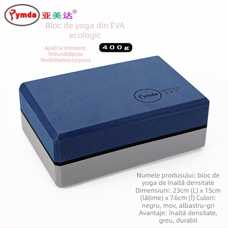 Bloc de yoga EVA din spumă, 400 g, brand Yamada YMDA, model 2025726, pentru fitness, definire corporală și dans