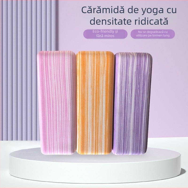 Bloc de yoga pentru femei – EVA, densitate înaltă, 190 g, Hongjia, exerciții acasă și dans