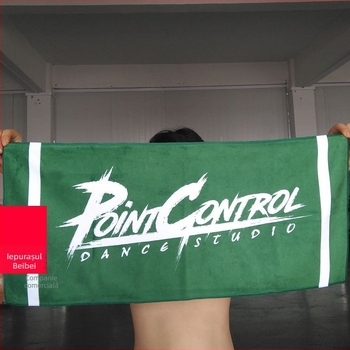 Prosop sport cu logo personalizabil, 350 g, material mixt, timp de absorbție 21–25 s