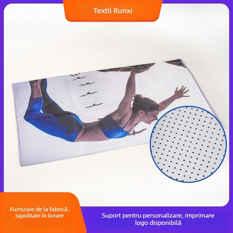 Prosop de yoga din microfibră - antiderapant, absorbant, moale și portabil; Material: Microfibră; Categoria: Prosop de yoga; Grosime: consultați serviciul; Greutate: consultați serviciul; Personalizare: disponibilă