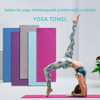 Prosop de yoga pentru covoraș cu logo personalizat, 85% poliester, 200 g, absorbție a transpirației, prosop sport rezistent