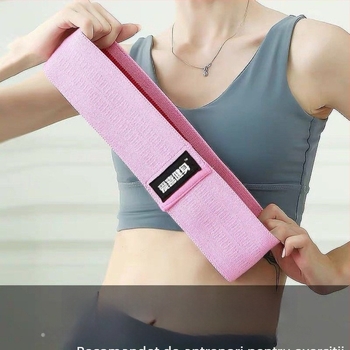 Rice Flowers set yoga cu bandă de rezistență — inel șold, inel pentru fandări, benzi elastice de rezistență