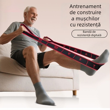 Bandă de yoga cu rezistență pentru creșterea masei musculare cu rezistență digitală, destinată persoanelor de vârstă mijlocie și în vârstă pentru antrenarea mușchiului fesierului mare și a mușchilor picioarelor (Material: Altul; Brand: Altul).