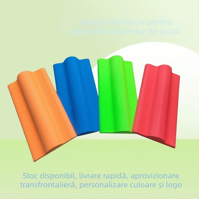 Bloc de yoga modelat pentru întinderea fasciei plantare — EVA, densitate 18-70, imprimat, brand hx