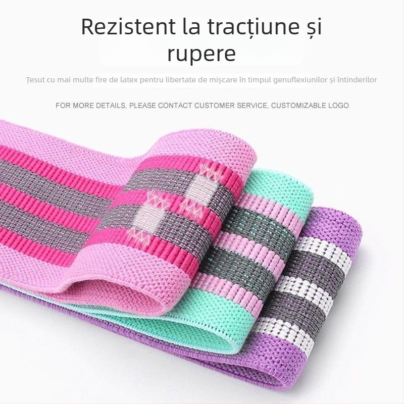 Dazzling Curea de Rezistență din Latex cu Inel de Șold pentru Antrenament de Fese, Genuflexiuni și Yoga – Antiderapantă