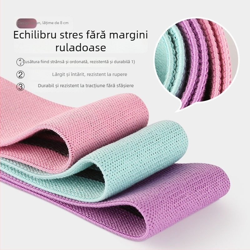 Dazzling Curea de Rezistență din Latex cu Inel de Șold pentru Antrenament de Fese, Genuflexiuni și Yoga – Antiderapantă