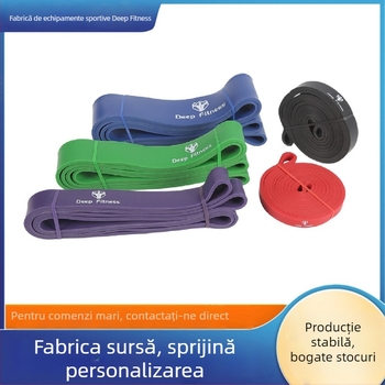 Bandă de rezistență din latex cu inel de tracțiune pentru fitness
