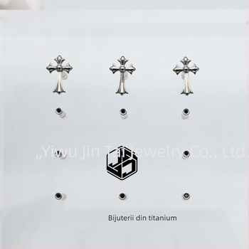 Cercei din aliaj de titan F136 cu text gravat – unisex, stil vintage, seria Princess