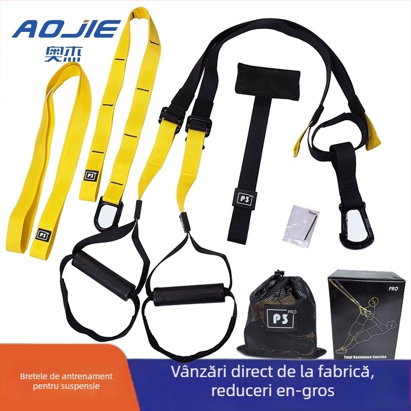 Bandă de suspensie pentru antrenament — curea de tracțiune suspendată pentru yoga și fitness, din poliester cu înaltă rezistență (Specificații: P3-1, P3-2, P3-3)