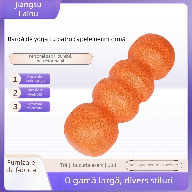 Leo coloană de yoga din spumă EPP, design neregulat cu patru capete, pentru masaj muscular și relaxare