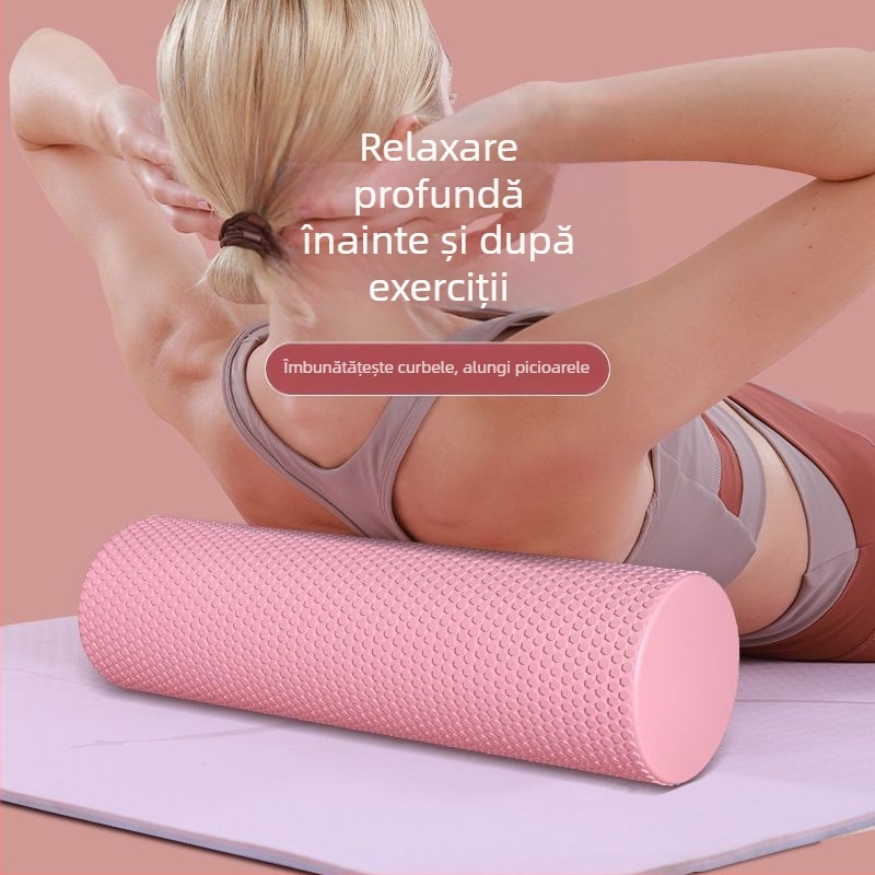 Coloană de yoga cu nucleu din spumă solidă – pentru începători, role de masaj lombar pentru Pilates și fitness (Material: PP; Marcă: Other)