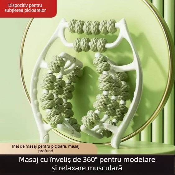 Roata pentru slăbire a picioarelor — clemă circulară pentru picior, ax din spumă, dispozitiv multifuncțional pentru relaxarea mușchilor picioarelor