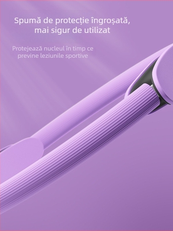 Inel Pilates cu mâner în formă de lună, din fibră de sticlă+PP, elasticitate ridicată