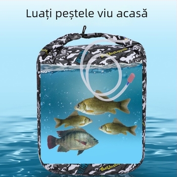 Geantă portabilă pentru pești vii, pliabilă, din material Oxford, capacitate mare