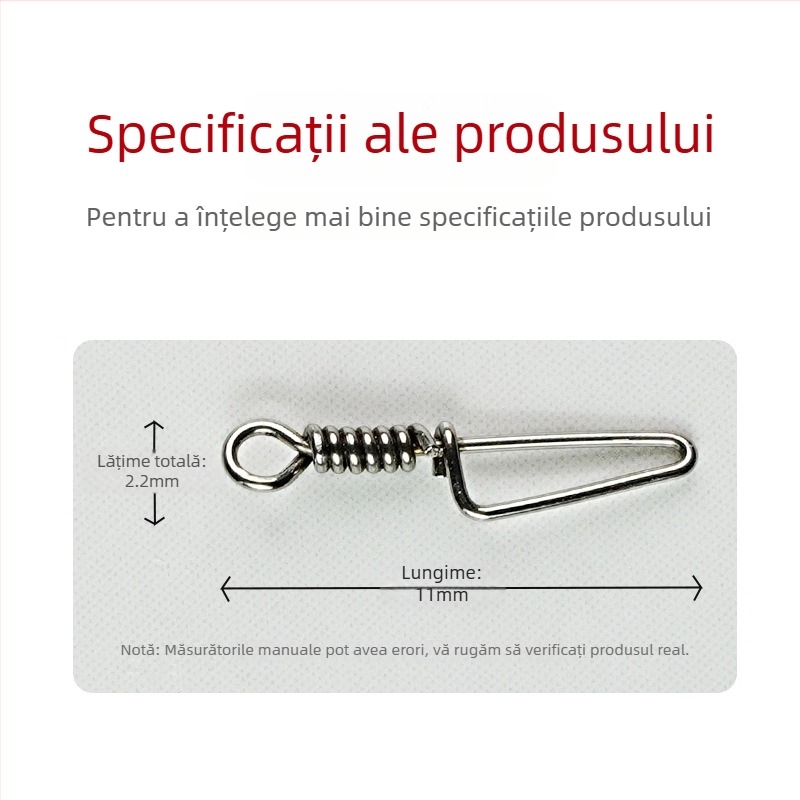 Wolf cat conector Luya din oțel inoxidabil, cu cuplare rapidă, inel de conectare întărit și cârlig pentru pescuit în mare