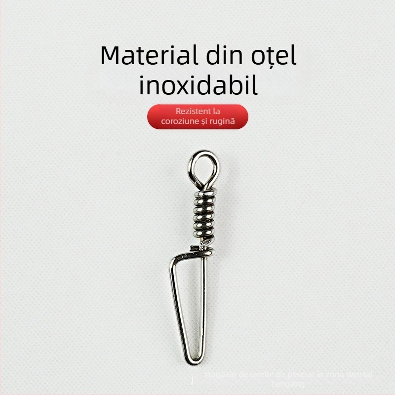 Wolf cat conector Luya din oțel inoxidabil, cu cuplare rapidă, inel de conectare întărit și cârlig pentru pescuit în mare