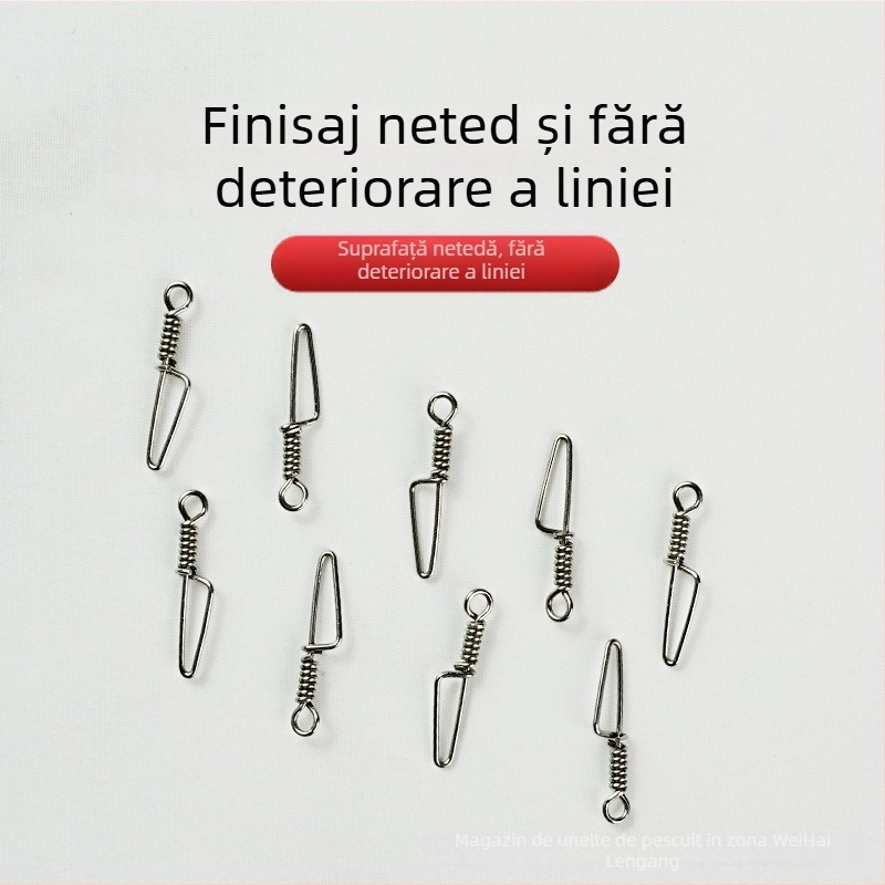 Wolf cat conector Luya din oțel inoxidabil, cu cuplare rapidă, inel de conectare întărit și cârlig pentru pescuit în mare