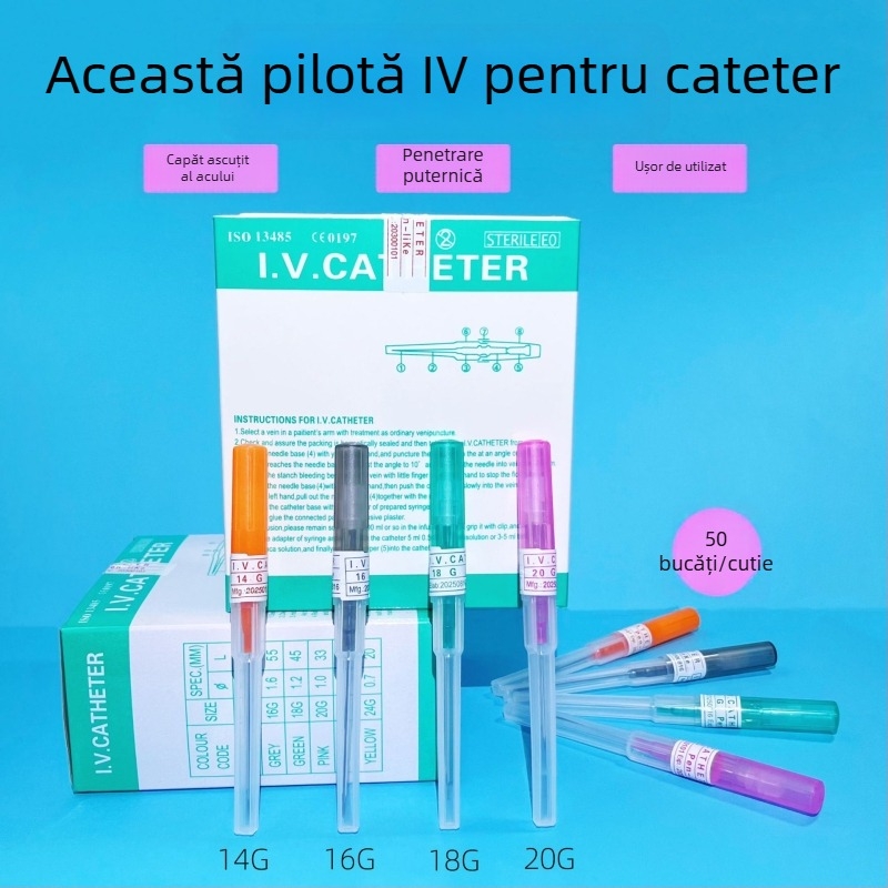 Ac de piercing de unică folosință pentru perforarea nasului și sprâncenelor – unealtă pentru piercing corporal; 20 de cutii pe carton; greutate netă 500 g