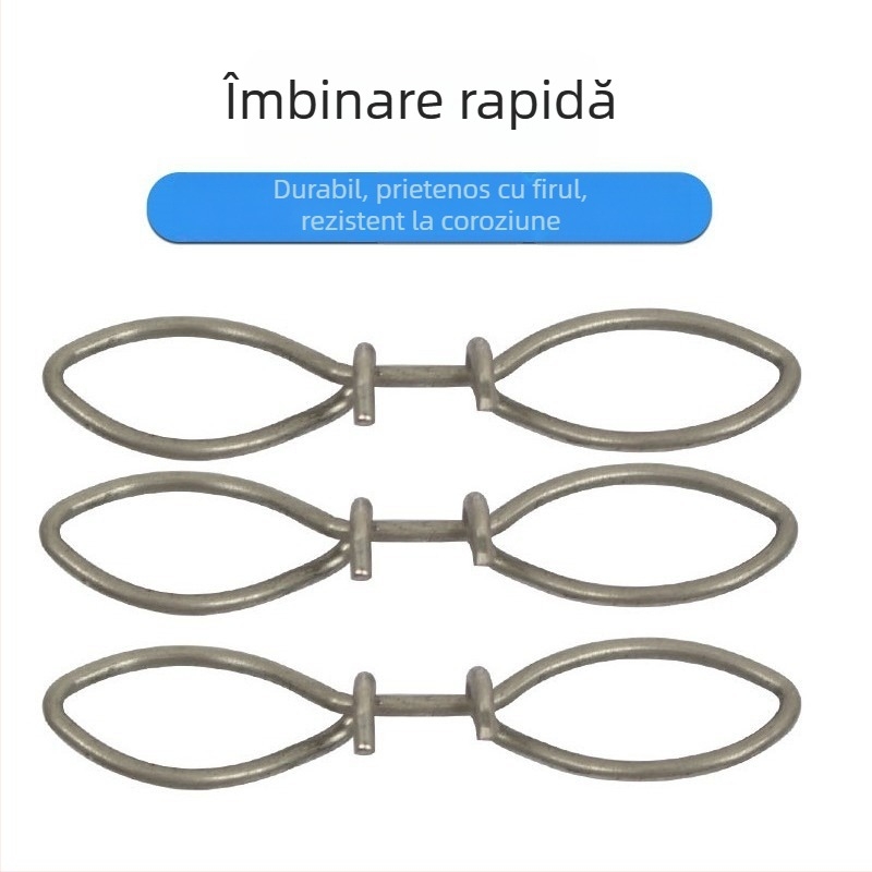 DSNY conector rapid din oțel inoxidabil pentru pescuit marin, cu cârlig cu două capete